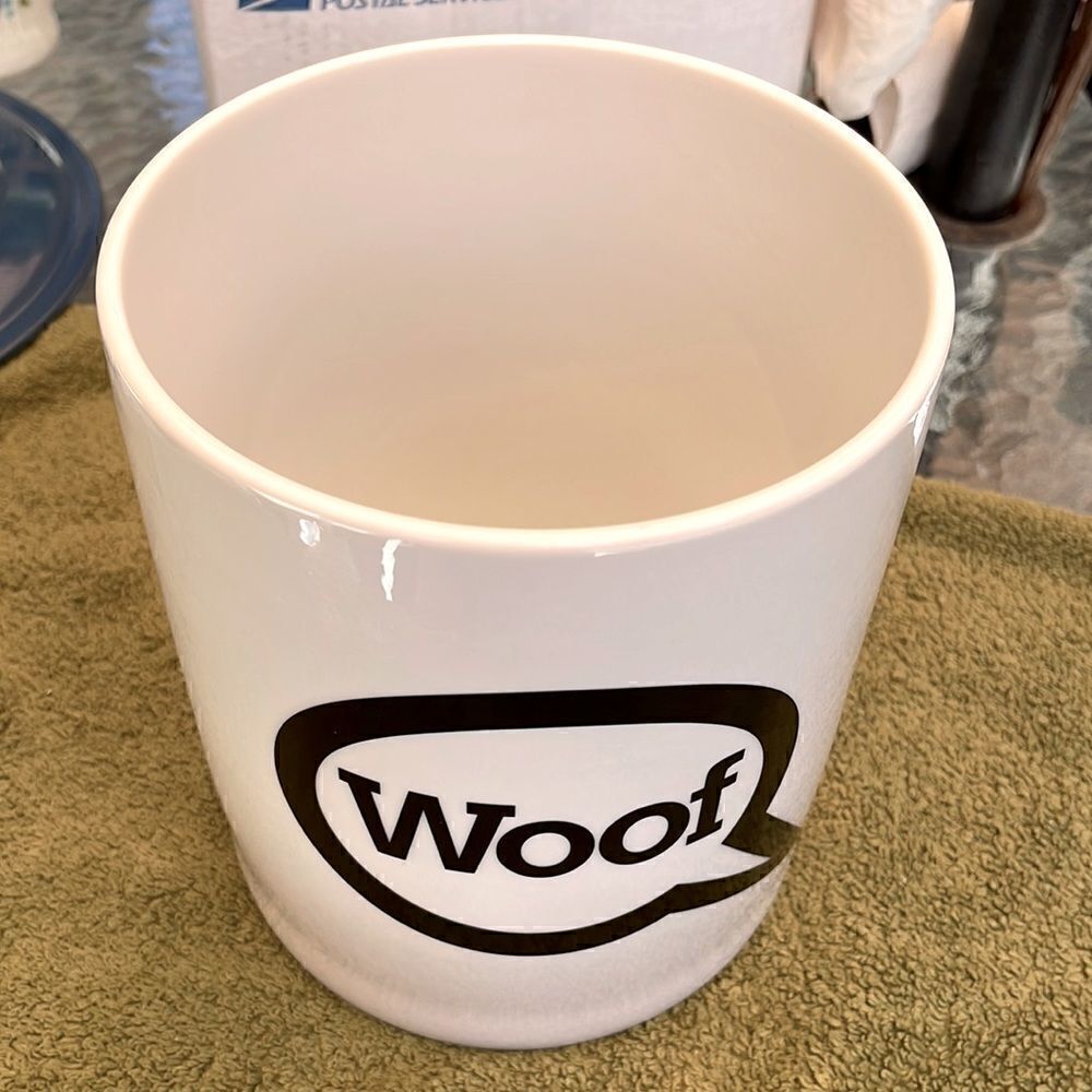 Crate & barrel wolf crock for your pup supplies 6 wide 7 high excellent shape.
